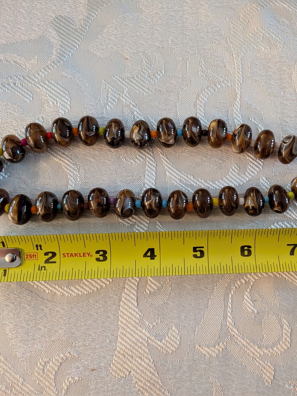 Mayamar Tiger Eye Bead Necklace With Multicolor Accent Beads & Gift Bag - Picture 4 of 6